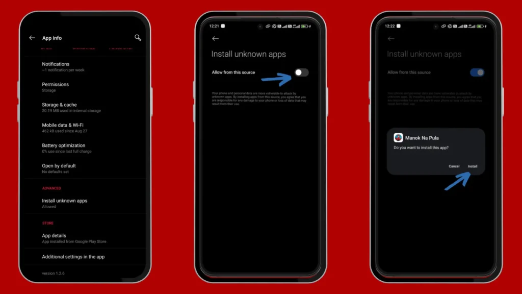 Android install steps unknown sources enabled
