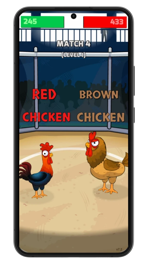 chicken battle red vs brown fight